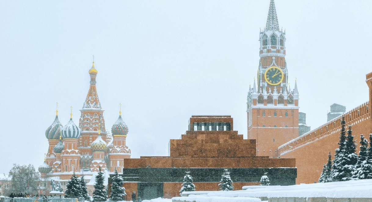 Place Rouge a Moscou enneigee, contexte historique politique de l'ex-URSS